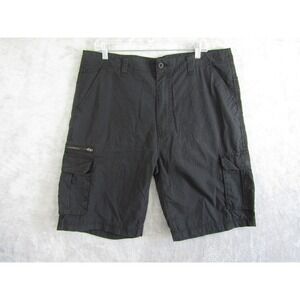Paradise Collection Cargo Shorts Mens 38 Black Excellent Utility Zipper Pocket
